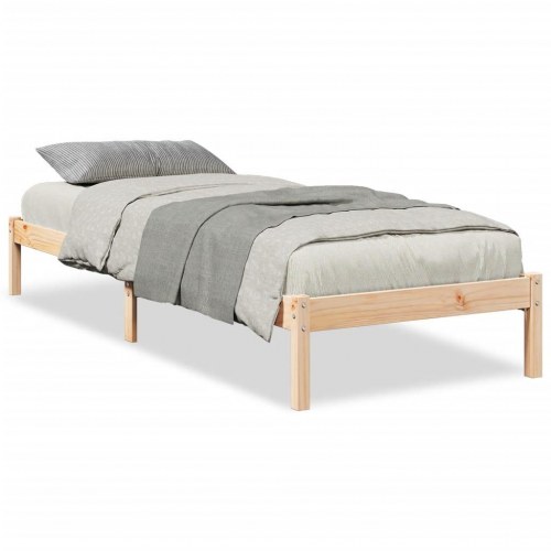 Ekstra lang sengeramme 100 x 210 cm i massivt fyrretræ - uden madras