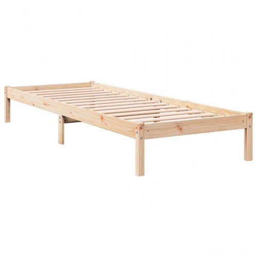 Ekstra lang sengeramme 100 x 210 cm i massivt fyrretræ - uden madras