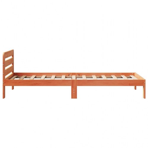 Sengeramme uden madras 100x200 cm massivt fyrretræ gyldenbrun