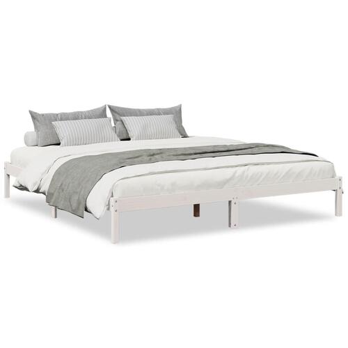 Ekstra lang sengeramme uden madras 200x220 cm massivt fyrretræ