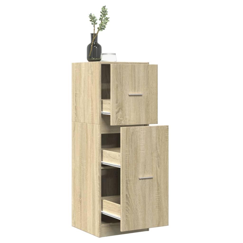 Udtræksskab 40x41x118 cm konstrueret træ sonoma-eg