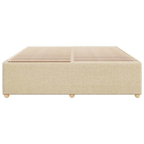 Sengeramme 180 x 200 cm stof - cremefarvet