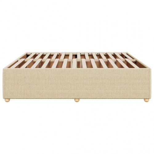 Sengeramme 180 x 200 cm stof - cremefarvet