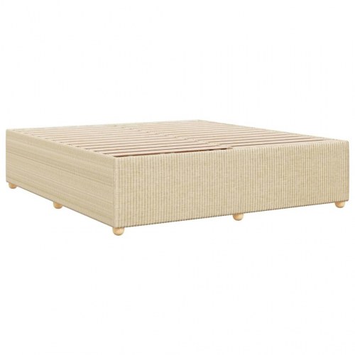 Sengeramme 180 x 200 cm stof - cremefarvet