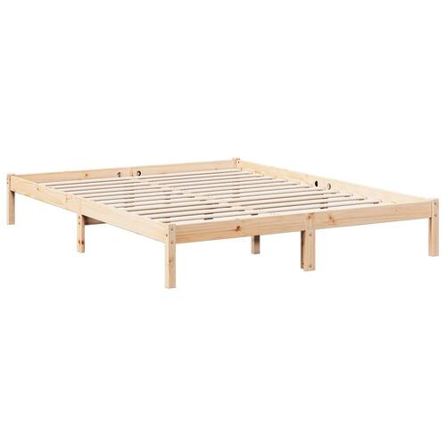 Ekstra lang sengeramme uden madras 160x210 cm massivt fyrretræ