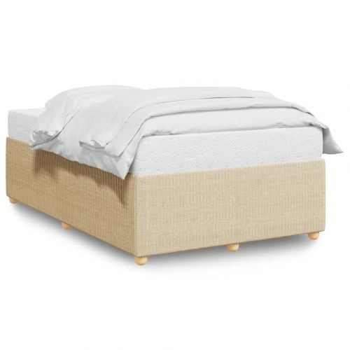 Sengeramme i stof creme 120 x 200 cm