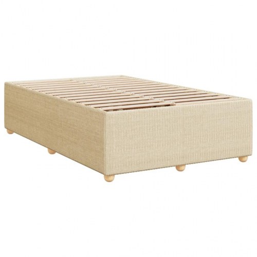 Sengeramme i stof creme 120 x 200 cm
