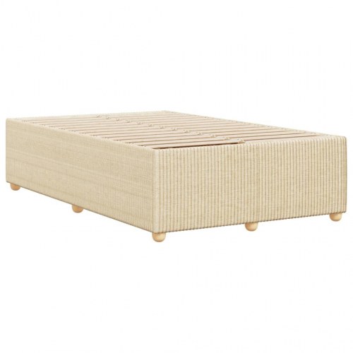 Sengeramme i stof creme 120 x 200 cm