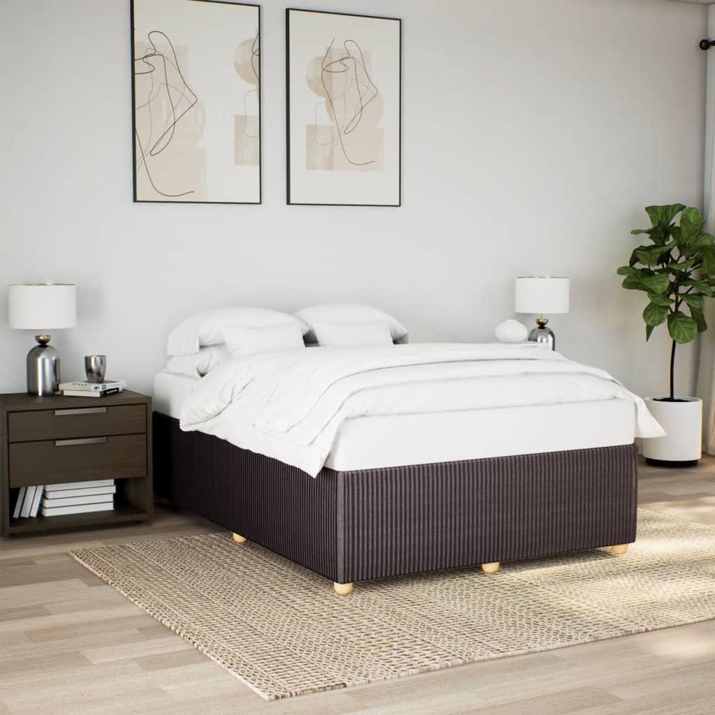 Sengeramme Uden Madras 160x200 Cm Stof Mørkebrun
