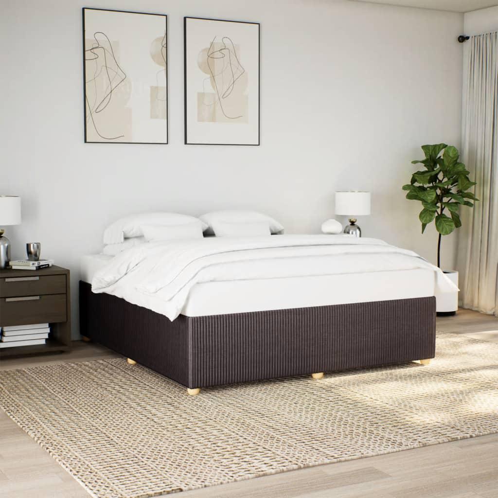 vidaXL sengeramme uden madras 180x200 cm stof mørkebrun