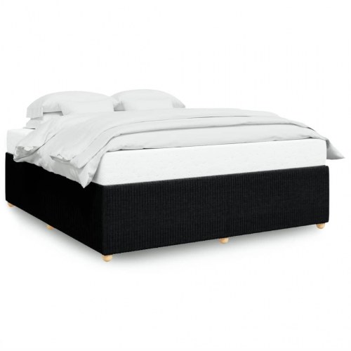 Sengeramme 200 x 200 cm i stof uden madras - sort