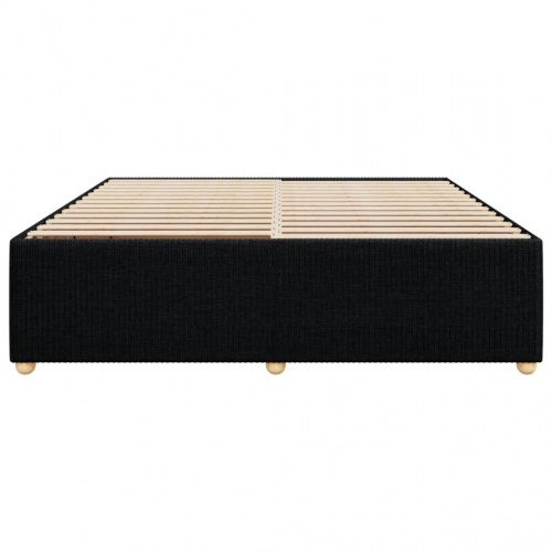 Sengeramme 200 x 200 cm i stof uden madras - sort