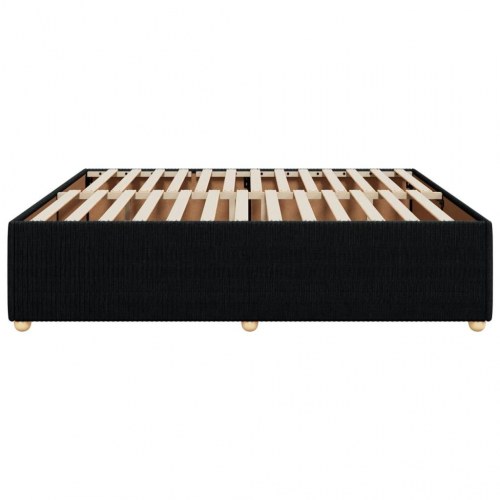 Sengeramme 200 x 200 cm i stof uden madras - sort