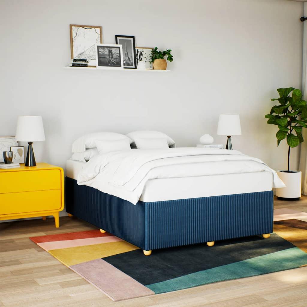 Sengeramme Uden Madras 160x200 Cm Stof Blå