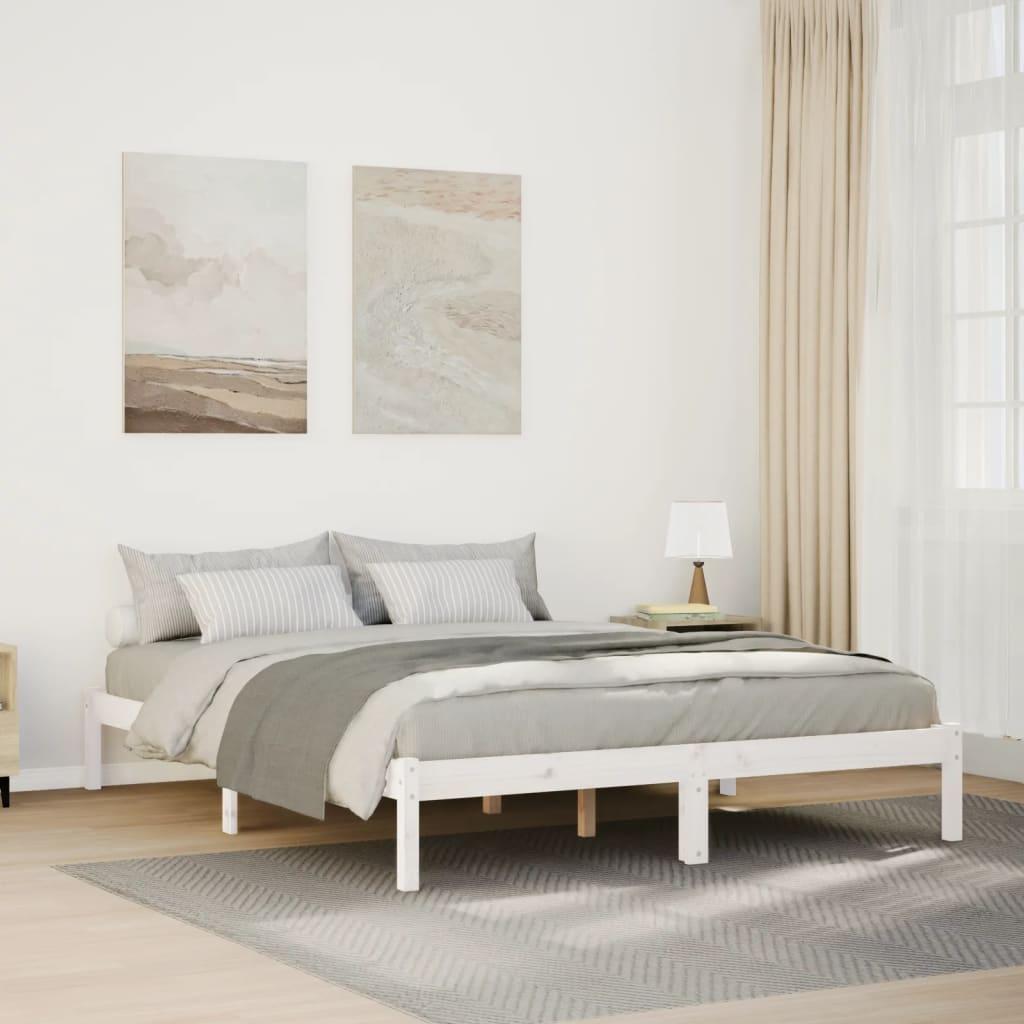 Ekstra Lang Sengeramme Uden Madras 140x220 Cm Massivt Fyrretræ