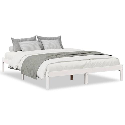 Ekstra lang sengeramme uden madras 140x220 cm massivt fyrretræ