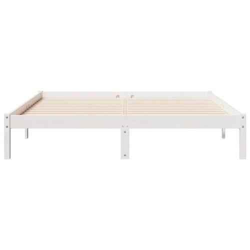 Ekstra lang sengeramme uden madras 140x220 cm massivt fyrretræ