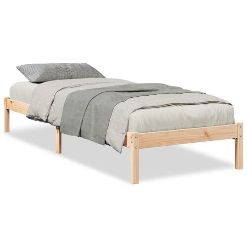 Ekstra lang sengeramme uden madras 80x220 cm massivt fyrretræ