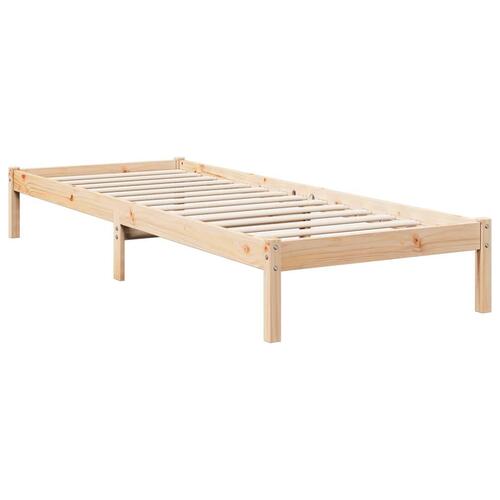 Ekstra lang sengeramme uden madras 80x220 cm massivt fyrretræ