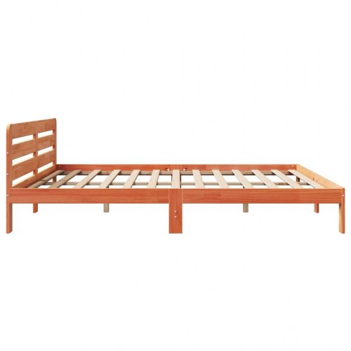 Sengeramme uden madras 180 x 200 cm massivt fyrretræ - gyldenbrun