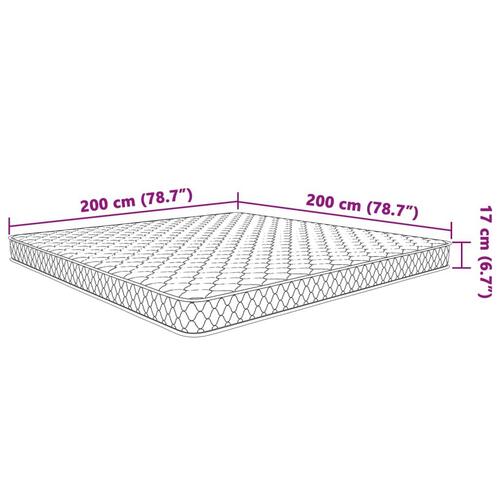 Madras 200x200x17 cm memoryskum hvid
