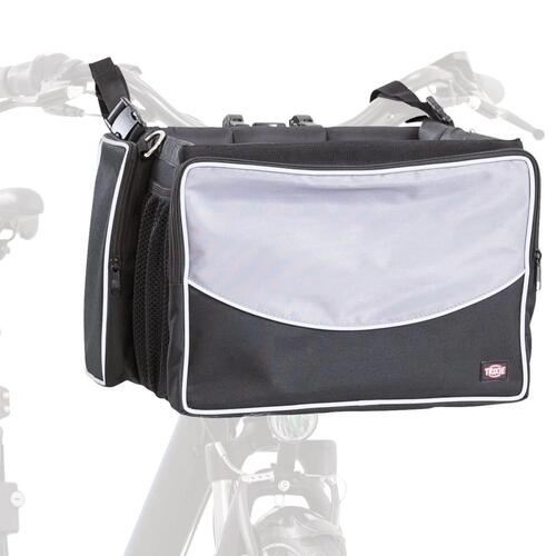 TRIXIE cykelkurv til kæledyr til styr 41x26x26 cm sort og grå