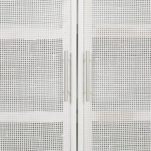 Skab Alexandra House Living Sølvfarvet white wedding Bambus Træ MDF 37 x 101 x 80 cm