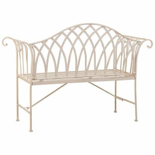 Bænk Alexandra House Living Hvid Jern 50 x 88 x 110 cm