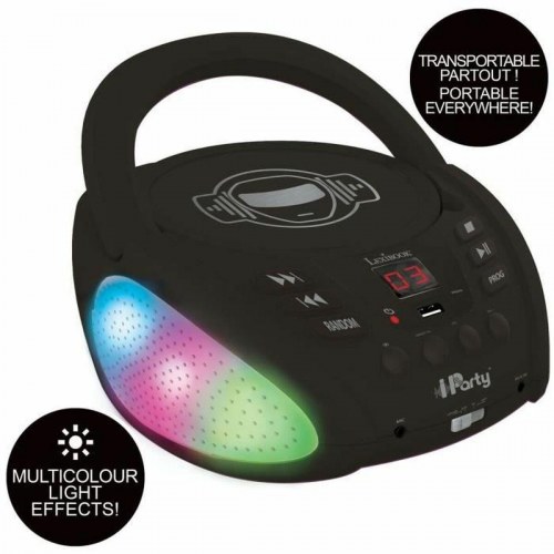 Boombox CD/MP3-afspiller Lexibook iParty Bluetooth 5.0 - Sort med USB