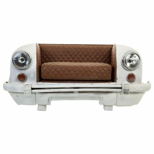 Sofa Alexandra House Living Hvid Brun Bil 60 x 68 x 157 cm