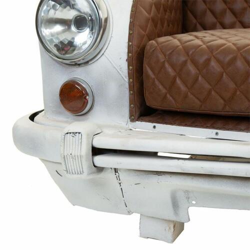 Sofa Alexandra House Living Hvid Brun Bil 60 x 68 x 157 cm