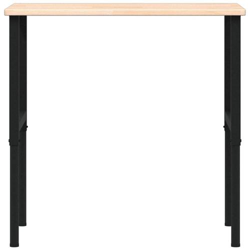 Arbejdsbænk 100x60x(71,5-98) cm massivt egetræ rektangulær