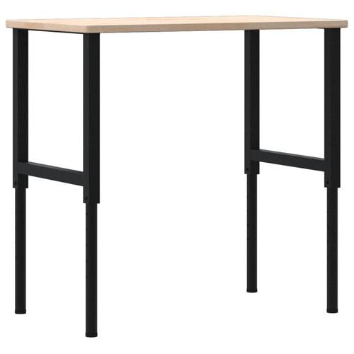 Arbejdsbænk 100x60x(71,5-98) cm massivt egetræ rektangulær