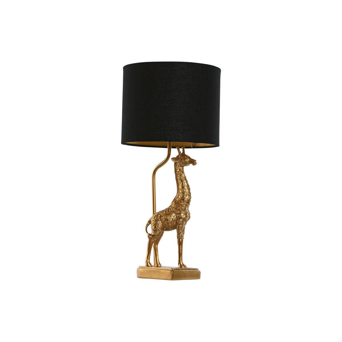Bordlampe Home Esprit Sort Gylden 20 X 20 X 53 Cm