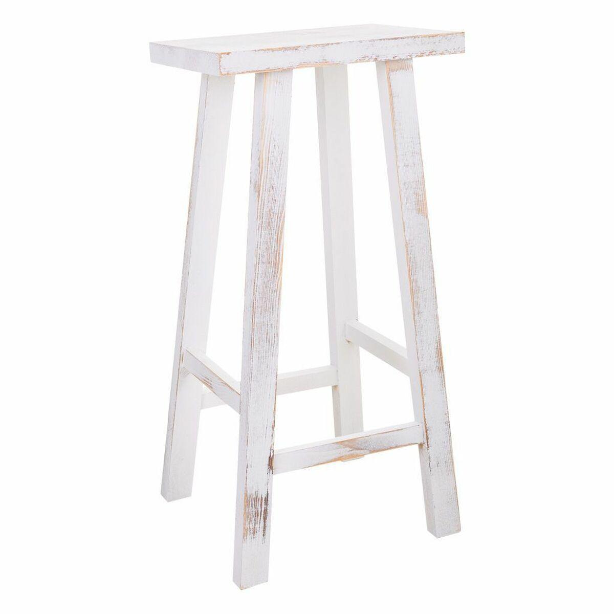 Taburet Alexandra House Living Hvid Fyrretræ 25 X 70 X 35 Cm