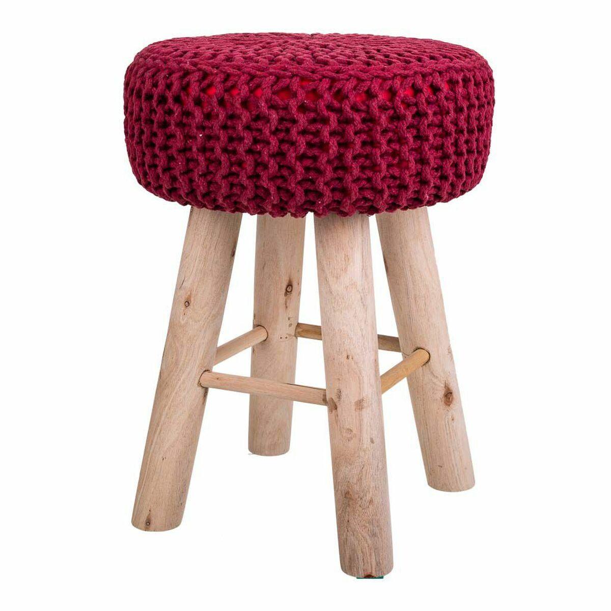 Taburet Alexandra House Living Bourgogne Bambus Svamp Træ Mdf 32 X 44 X 32 Cm