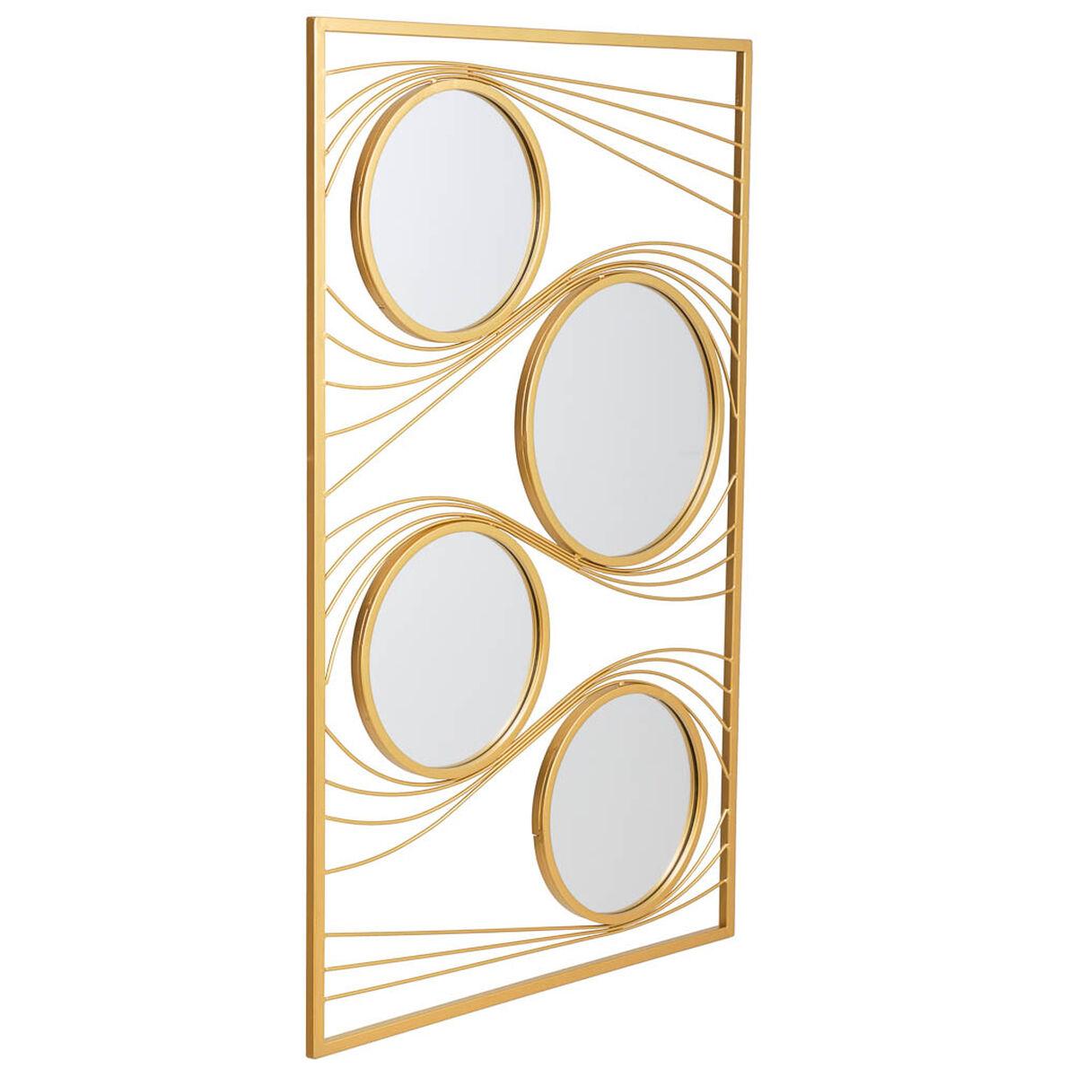 Vægspejl Alexandra House Living Guld Metal Jern Spejl 2 X 96 X 61 Cm