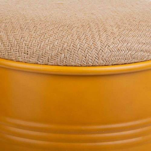 Taburet Alexandra House Living Orange Sækkelærred Metal Svamp Træ MDF 47 x 27 x 33 cm