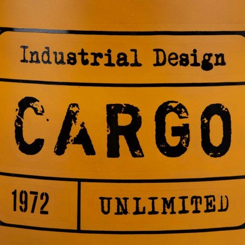 Taburet Alexandra House Living Orange Sækkelærred Metal Svamp Træ MDF 47 x 27 x 33 cm