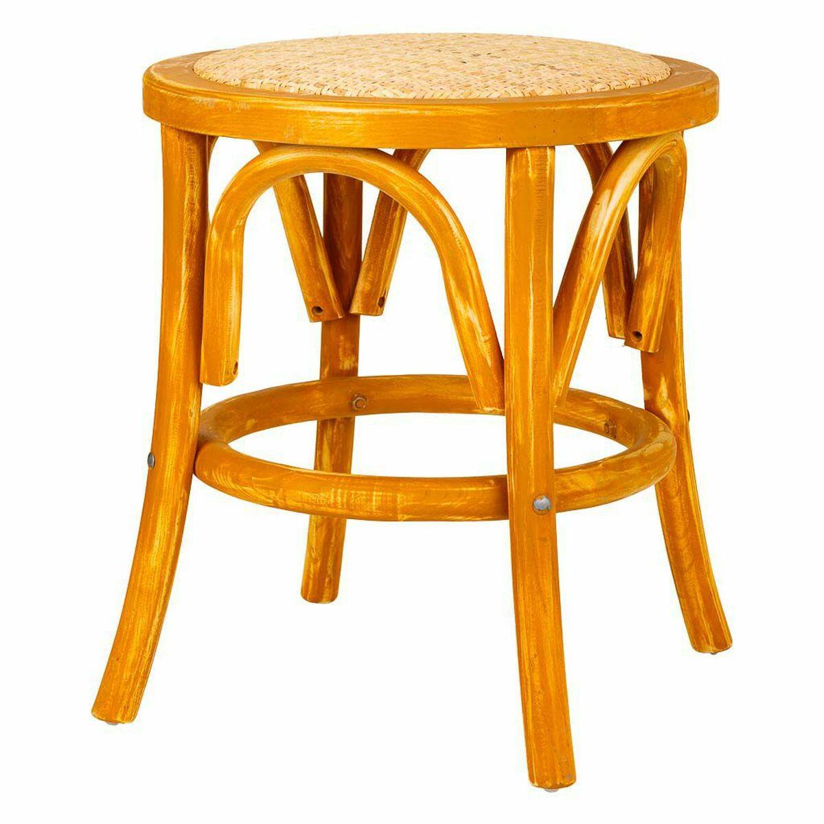Taburet Alexandra House Living Brun Træ Rattan 40 X 45 X 40 Cm
