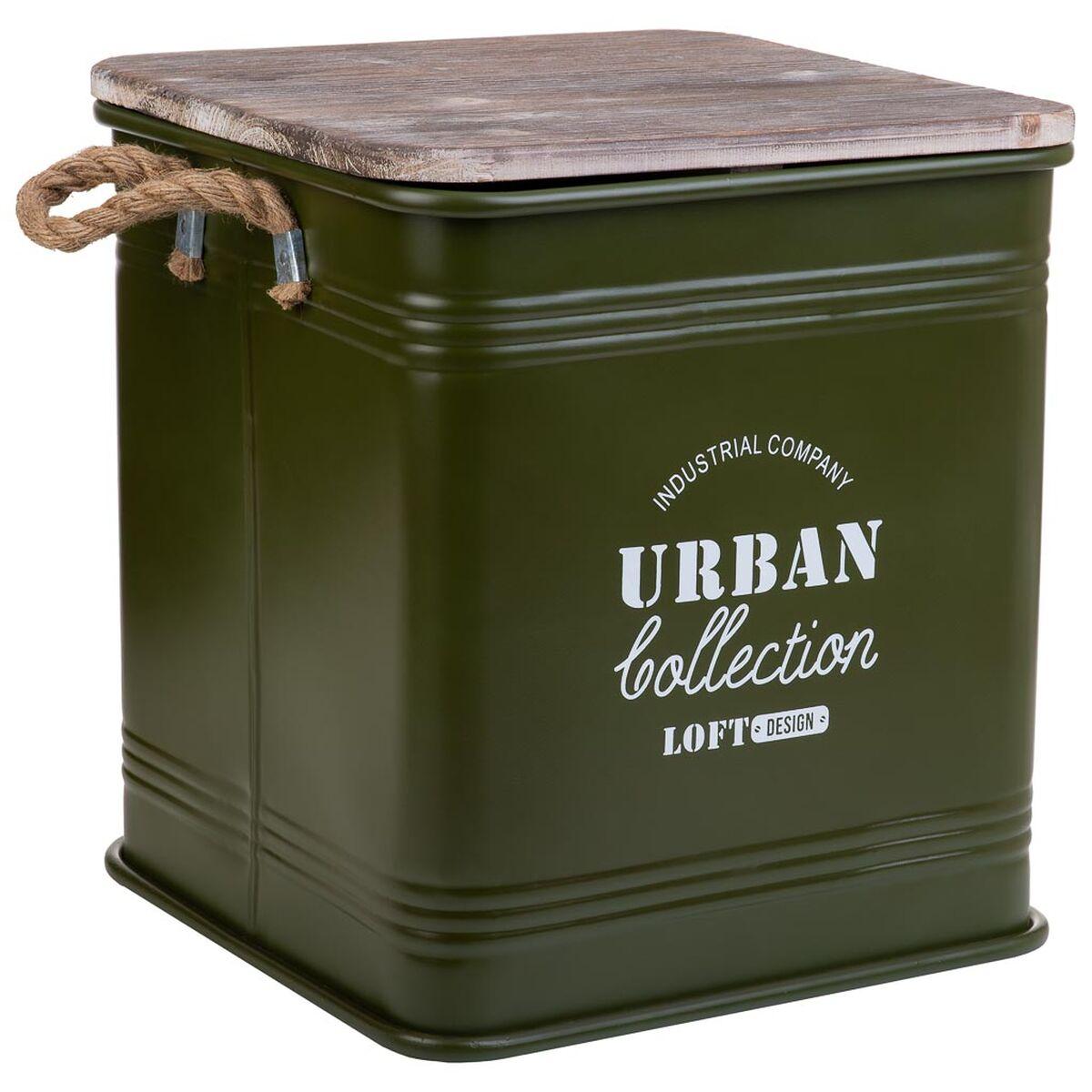 Taburet Alexandra House Living Grøn Metal Tov Gran 36 X 36 X 39 Cm