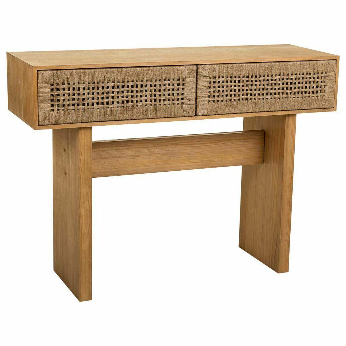Entrebord Med Skuffer Alexandra House Living Brun Tov Gran Paulonia Træ 36 X 77 X 110 Cm