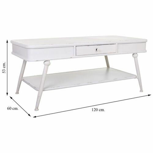 Sofabord Alexandra House Living Hvid Jern 60 x 53 x 120 cm