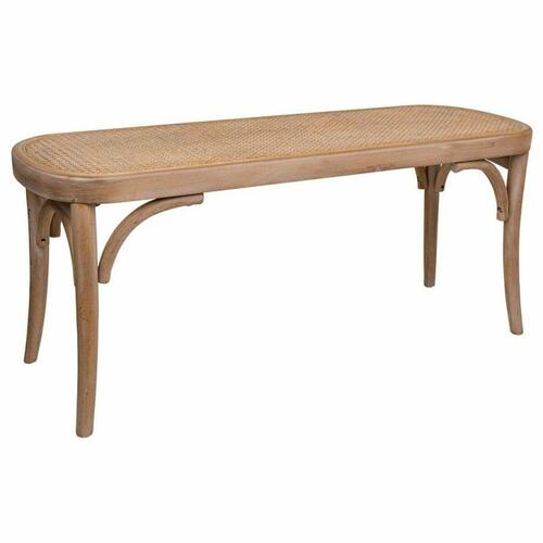 Stol Alexandra House Living Brun Rattan Gummitræ 37 x 47 x 110 cm