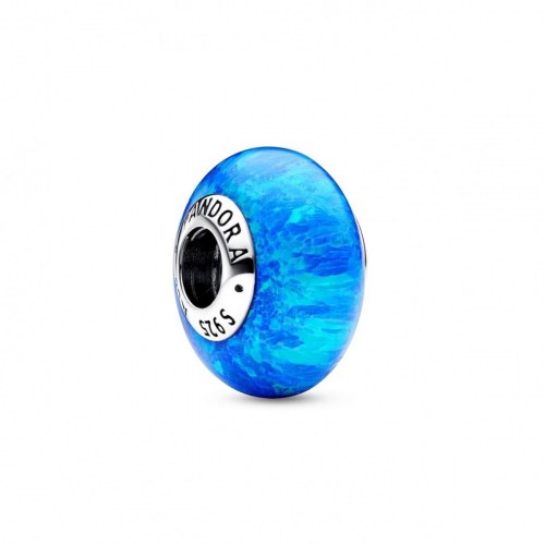 Charm til armbånd Pandora - blå perle 791691C02