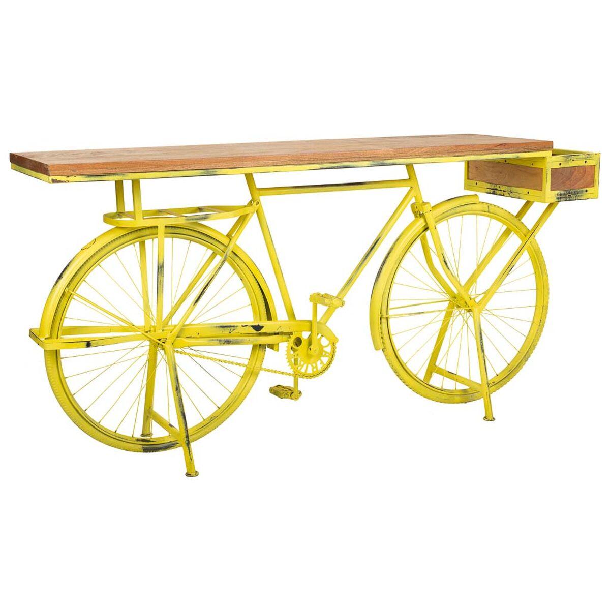 Hallbord Alexandra House Living Bike Gul Jern Mangotræ 46 x 93 x 187 cm
