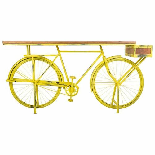 Hallbord Alexandra House Living Bike Gul Jern Mangotræ 46 x 93 x 187 cm