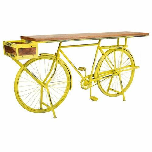 Hallbord Alexandra House Living Bike Gul Jern Mangotræ 46 x 93 x 187 cm