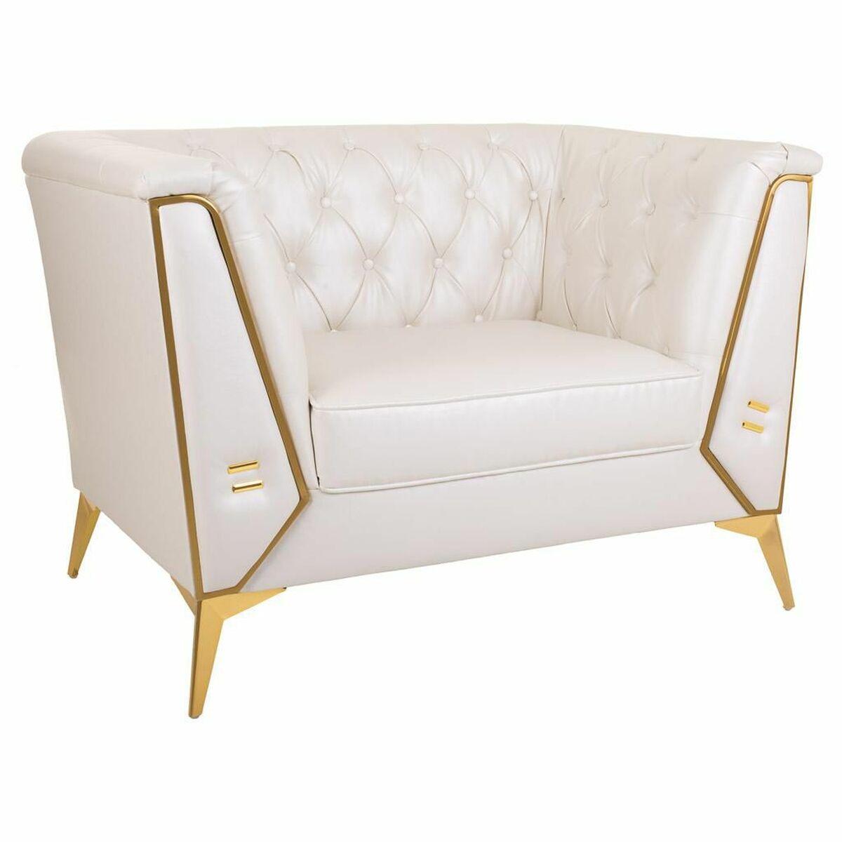 Lænestol Alexandra House Living Hvid 72 x 75 x 104 cm Betræk