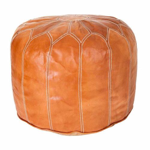 Puf Alexandra House Living Lys brun Læder 48 x 35 x 48 cm